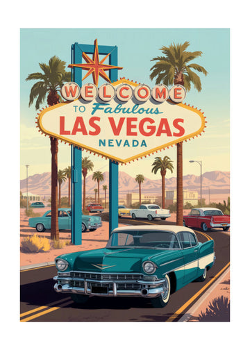 Iconic Las Vegas Welcome | Poster - Passepartout