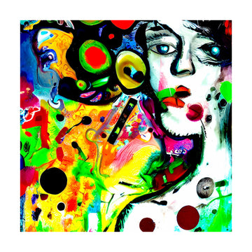 Vibrant Abstract Face | Poster - Passepartout
