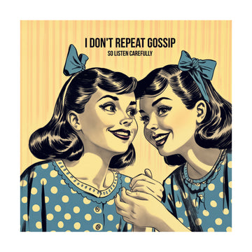 Retro Whispering Friends | Poster - Passepartout