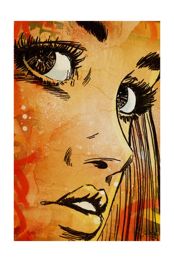 Crying Woman Portrait | Poster - Passepartout