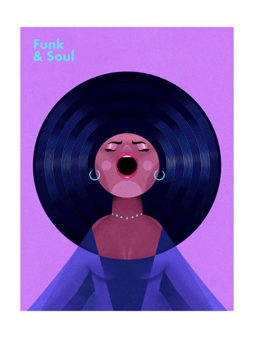 Funk Soul Singer | Poster - Passepartout