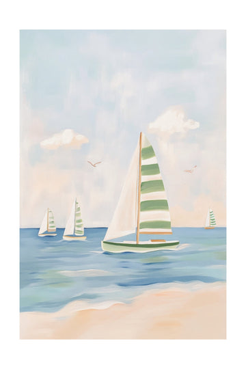 Summer Sailboat Serenity | Poster - Passepartout