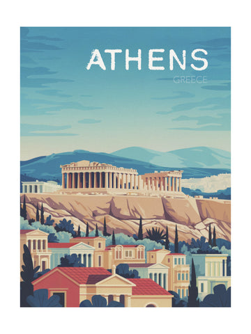 Athens Acropolis Vista | Poster - Passepartout