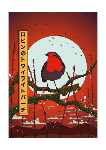 Twilight Robin Perch | Poster - Passepartout