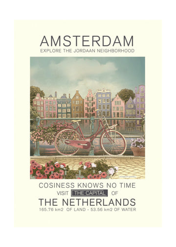 Amsterdam Canal Bicycle | Poster - Passepartout