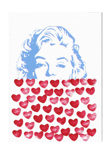 Pop Art Marilyn Hearts | Poster - Passepartout