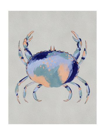 Serene Blue Crab | Poster - Passepartout