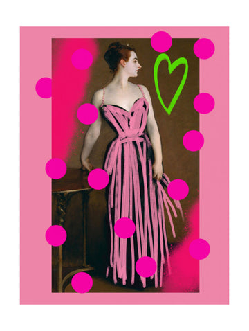Pink Graffiti Lady | Poster - Passepartout