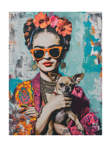 Colorful Portrait Chihuahua | Poster - Passepartout
