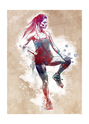 Dynamic Fitness Woman | Poster - Passepartout