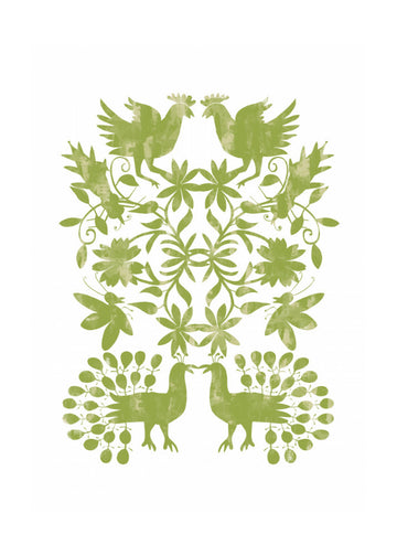 Green Botanical Symmetry | Poster - Passepartout