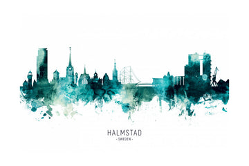Halmstad Sweden Skyline | Poster - Passepartout