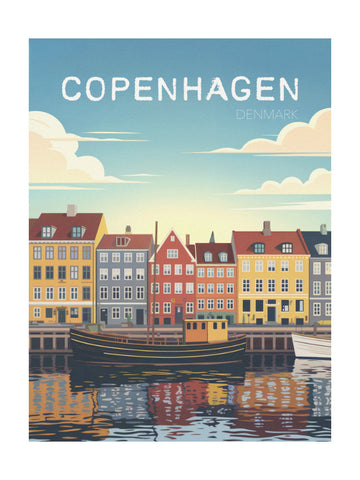 Copenhagen Canal Reflections | Poster - Passepartout