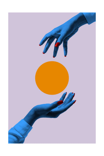 Vibrant Hands Orange Circle | Poster - Passepartout