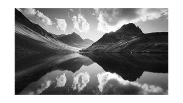 Serene Mountain Reflections | Poster - Passepartout