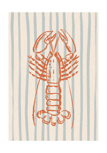 Coastal Striped Lobster | Poster - Passepartout