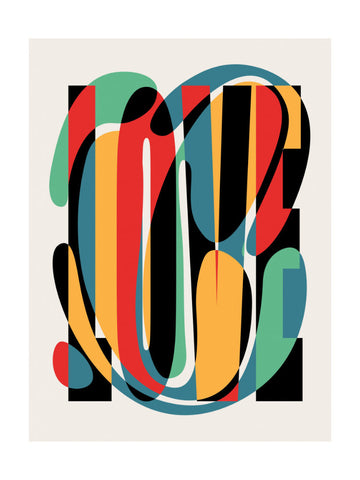 Colorful Love Typography | Poster - Passepartout