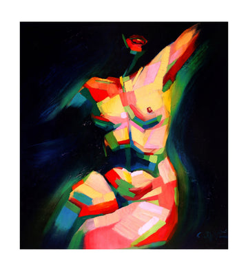 Dynamic Colorful Nude | Poster - Passepartout