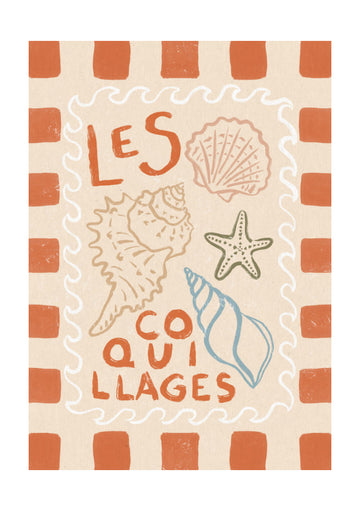 Rustic French Seashells | Poster - Passepartout