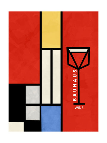 Modern Geometric Wine | Poster - Passepartout
