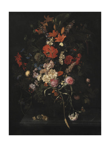 Bouquet of Flowers In a Glass Vase | Poster - Passepartout