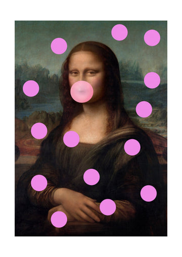 Mona Lisa Bubblegum Pop | Poster - Passepartout
