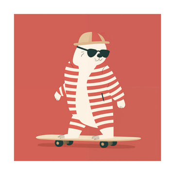 Cool Skating Seal | Poster - Passepartout