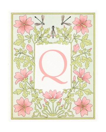 Botanical Letter Q | Poster - Passepartout
