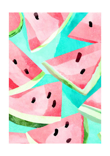 Refreshing Watermelon Pattern | Poster - Passepartout