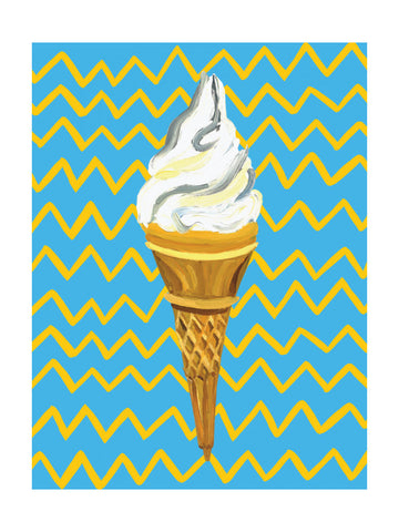 Vibrant Ice Cream Cone | Poster - Passepartout
