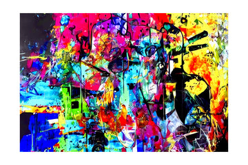 Vibrant Abstract Faces | Poster - Passepartout