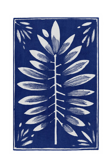 Stylized Blue Foliage | Poster - Passepartout
