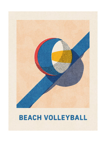 Sunny Beach Volleyball | Poster - Passepartout