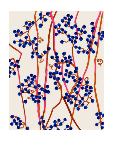 Abstract Blue Berries | Poster - Passepartout