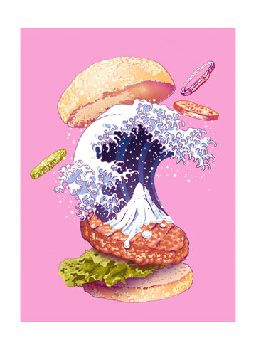 Dynamic Wave Burger | Poster - Passepartout