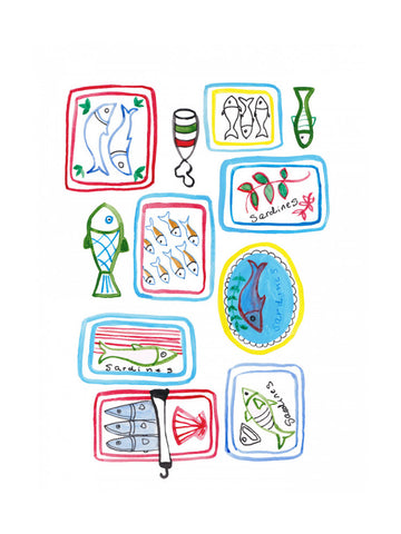 Colorful Sardine Collection | Poster - Passepartout