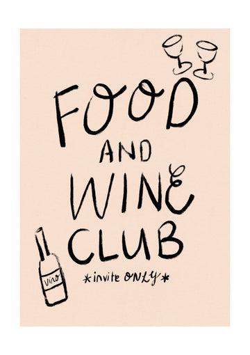 Food Wine Club Invite | Poster - Passepartout