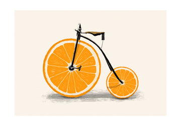 Orange Slice Bicycle | Poster - Passepartout