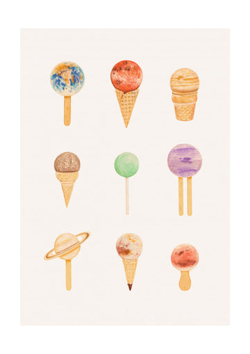 Planet Desserts | Poster - Passepartout