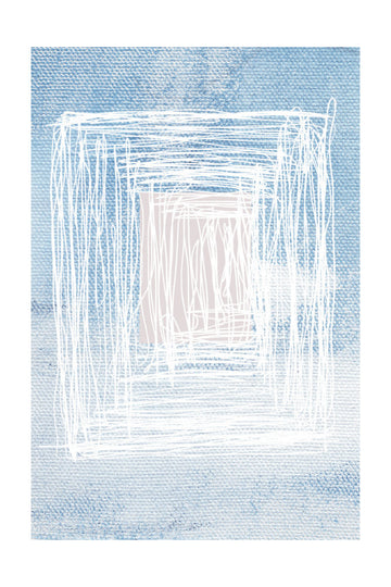 White Linear Patterns With Geometric Design | Poster - Passepartout