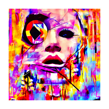 Vibrant Abstract Portrait | Poster - Passepartout