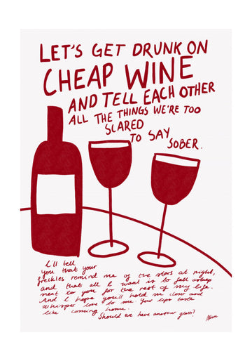 Cheap Wine | Poster - Passepartout