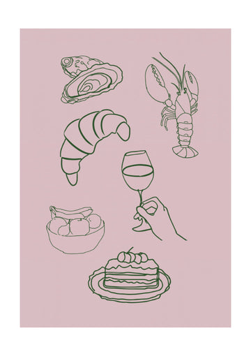 Gourmet Delight Icons | Poster - Passepartout