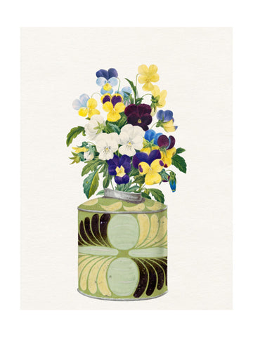 Colorful Pansy Bouquet | Poster - Passepartout