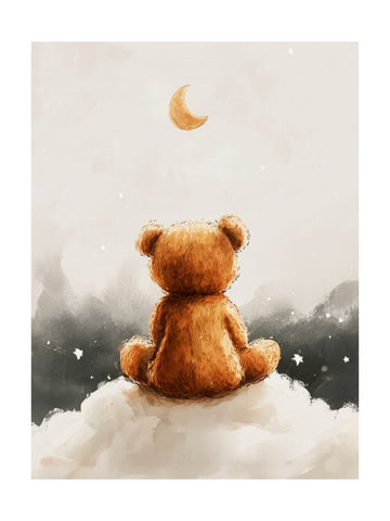 Moonlit Bear Dreams | Poster - Passepartout