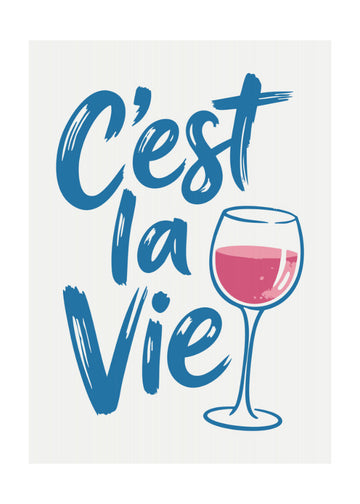 C'est la Vie Wine | Poster - Passepartout