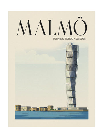 Malmö Travel Poster | Poster - Passepartout