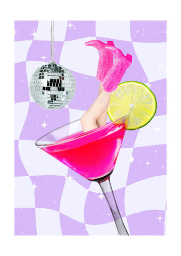 Disco Drink Delight | Poster - Passepartout