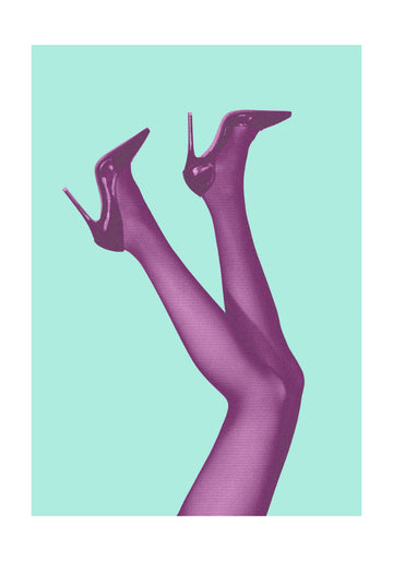 Fashionable Purple Heels | Poster - Passepartout