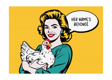 Funny Pop Art Chicken | Poster - Passepartout